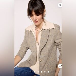 NWT Evereve Dawson plaid blazer with removable sweater dickie Med